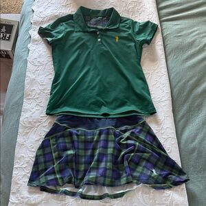 William Murray Golf Green Polo Shirt and skirt set